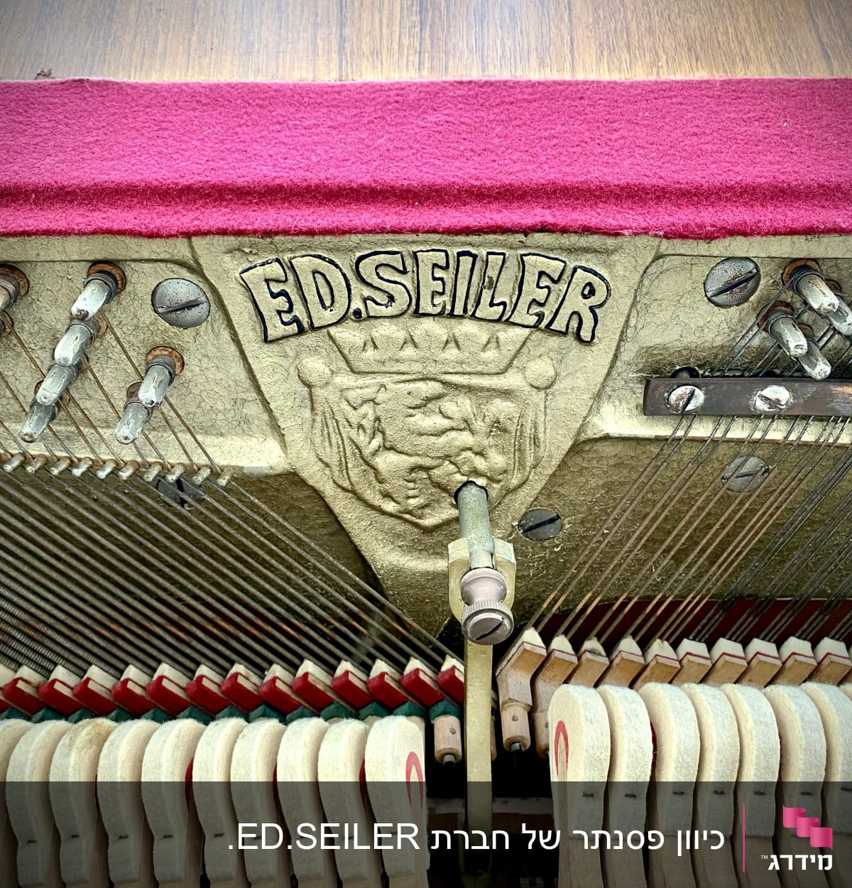 חלקי פסנתר עם מיתרים ופטישים